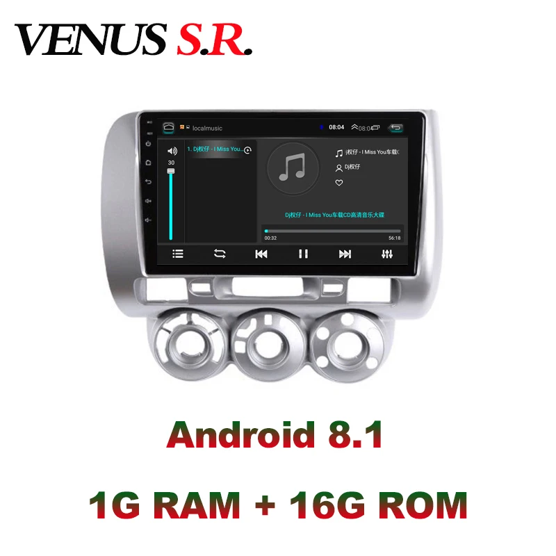 Flash Deal VenusSR Android 8.1 2.5D car dvd for Honda Fit Jazz 2004-2007 multimedia headunit GPS Radio stereo gps navigation 4