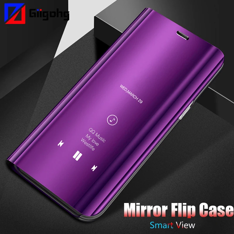 

Clear View Mirror Smart Flip Case For Samsung Galaxy J7 Neo J3 J5 2017 A3 A5 A7 J2 A6 A8 2018 S9 S8 Plus Note 4 5 8 Leather