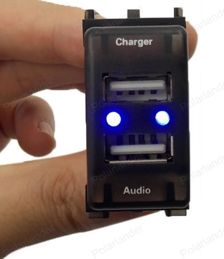 5V 2.1A для Mitsubishi Lancer Outlander Pajero ASX аудио вход USB интерфейс разъем автомобильное зарядное устройство