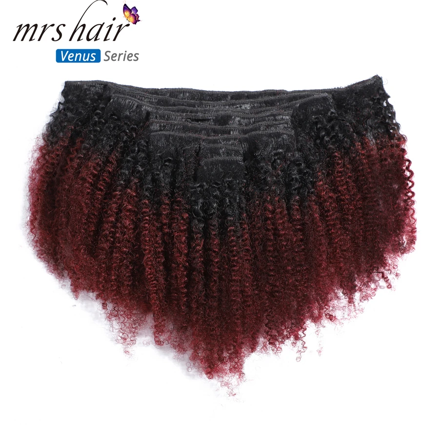 MRSHAIR 8 шт./компл. афро Кудрявый Кудрявые Волнистые Волосы Remy человеческие волосы