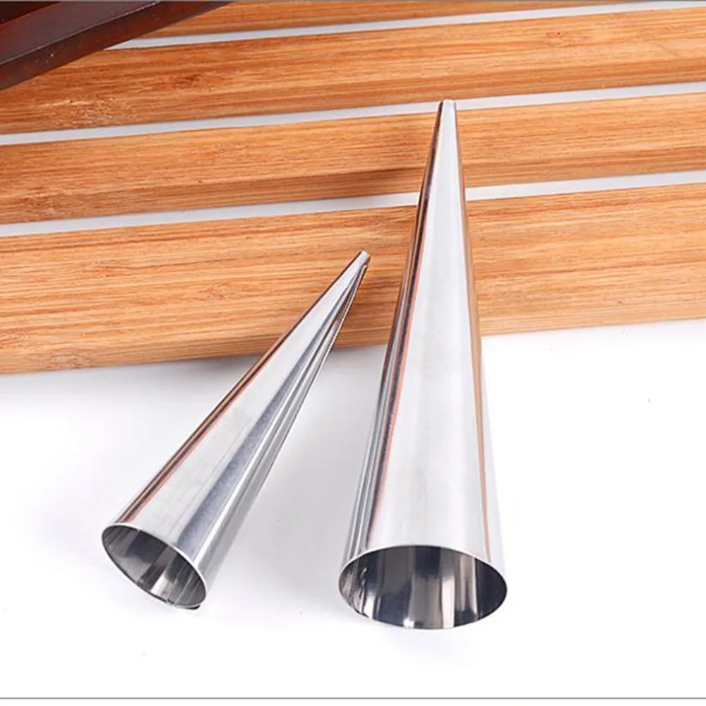 DIY Cones Stainless Steel Spiral Bake Mold Spiral Cream Horn Mouldin