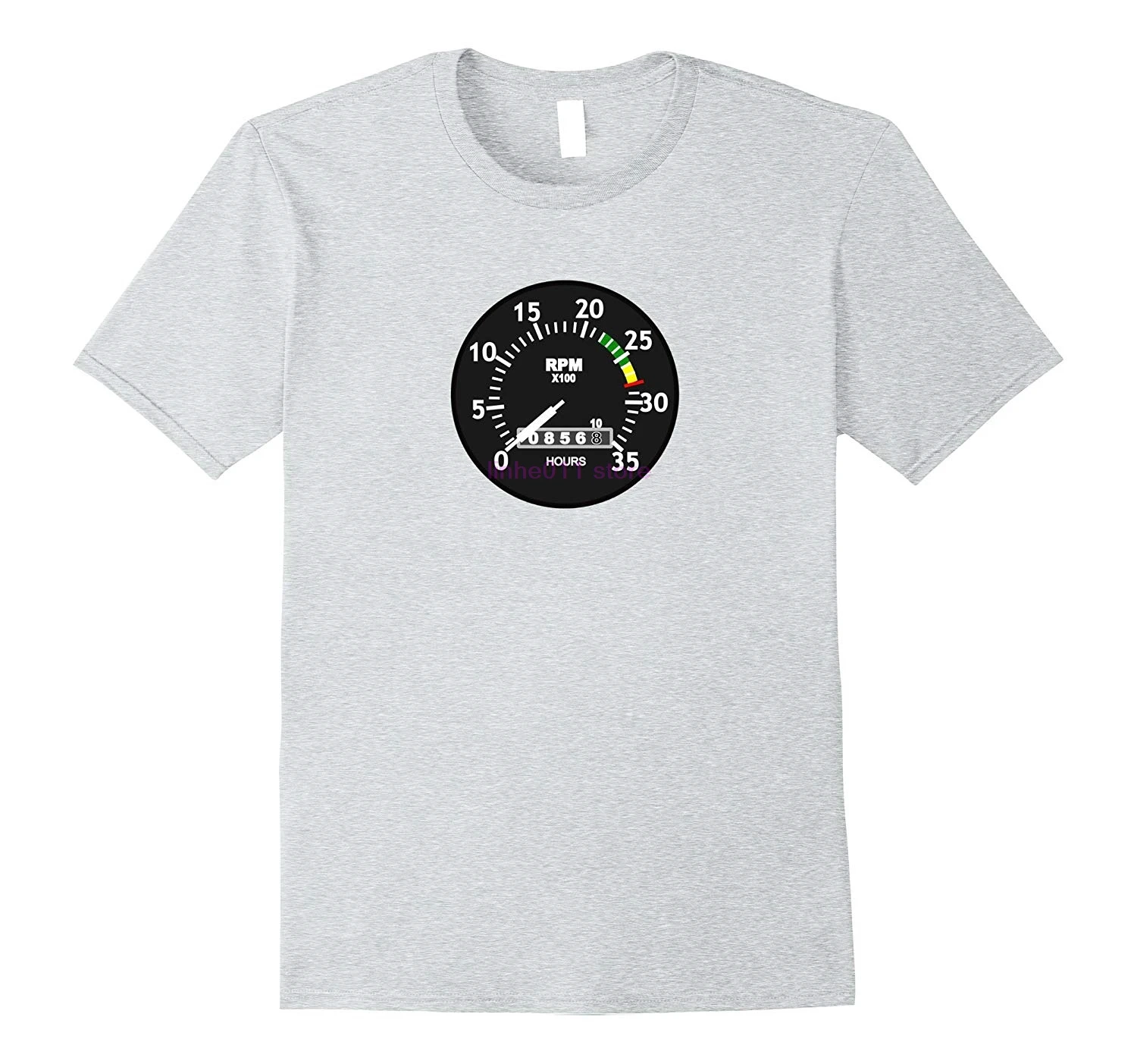 

GILDAN new men shirt Aviation Aircraft Tachometer Pilot Tshirt