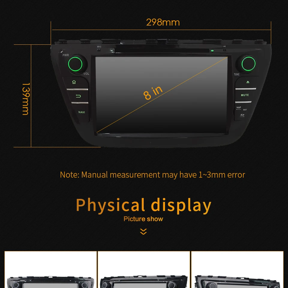 Top 8" Octa Core 4G Android 8.1 4GB RAM 64GB ROM BT Car DVD Player Autoradio Head Unit GPS Glonass For Suzuki S-Cross SX4 2014-2017 5