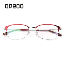 Opeco качество чистый титан оптический очки женские Рецептурные очки рамки Половина обод близорукость очки рецепт#6642