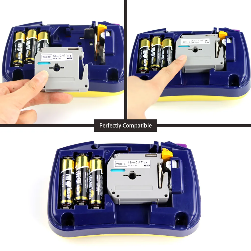 90PCS M 테이프 MK231 MK221 형제 MK 231 M K231 MK131 MK 221 라벨 Brother P-터치 PT-70 PT-80 라벨 프린터
