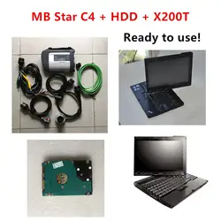 2019 MB SD CONNECT C4 звезда диагностики Системы с 2019,03 программное обеспечение hdd MB Star C4 диагностический инструмент с X200T Ноутбук готов к Применение