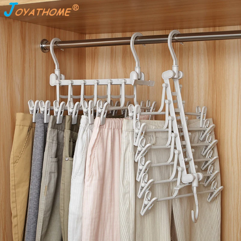 

Joyathome Folding Multi-Functional Multilayer Pants Rack Cabinet Hanger Household Pants Folder Storage Rack Skirt Organizer
