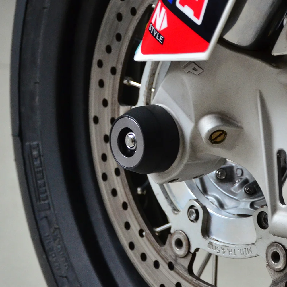 H2CNC Front Wheel Axle Fork Crash Sliders Guard Falling Protector For BMW R1200GS ADVENTURE R1200RT R1250GS R 1200 RT R 1250 GS