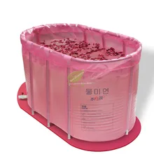 Роскошная двойная ненадувная Складная Ванна бочка для взрослых Ванна баррель водонепроницаемое освещение для ванной