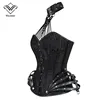 Wechery Steampunk Corset Tops Gothic Clothing Sexy Halter Steel Boned Zipper Corsets Bustiers Modeling Strap Lingerie Tightening ► Photo 2/6