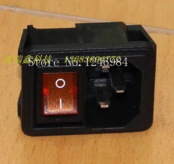 

[SA]RICHBAY AC Cassette AC outlet socket with a yellow triangle combo switch R-301SN--50pcs/lot