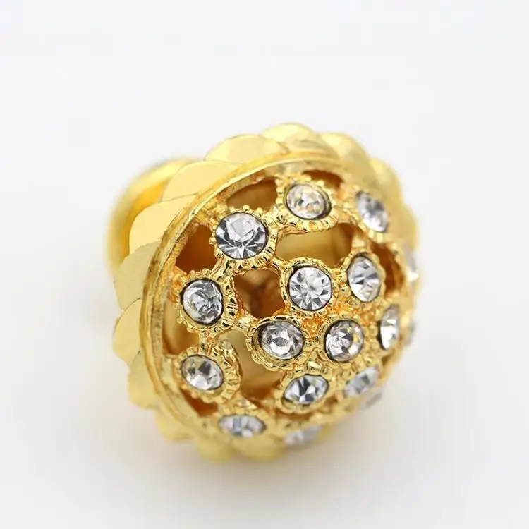 6pcs Luxury K9 Diamond Crystal Knob Super Shiny Kitchen Cabinet Door Hardware Golden Dresser Handles Jewelry Box Drawer Pulls