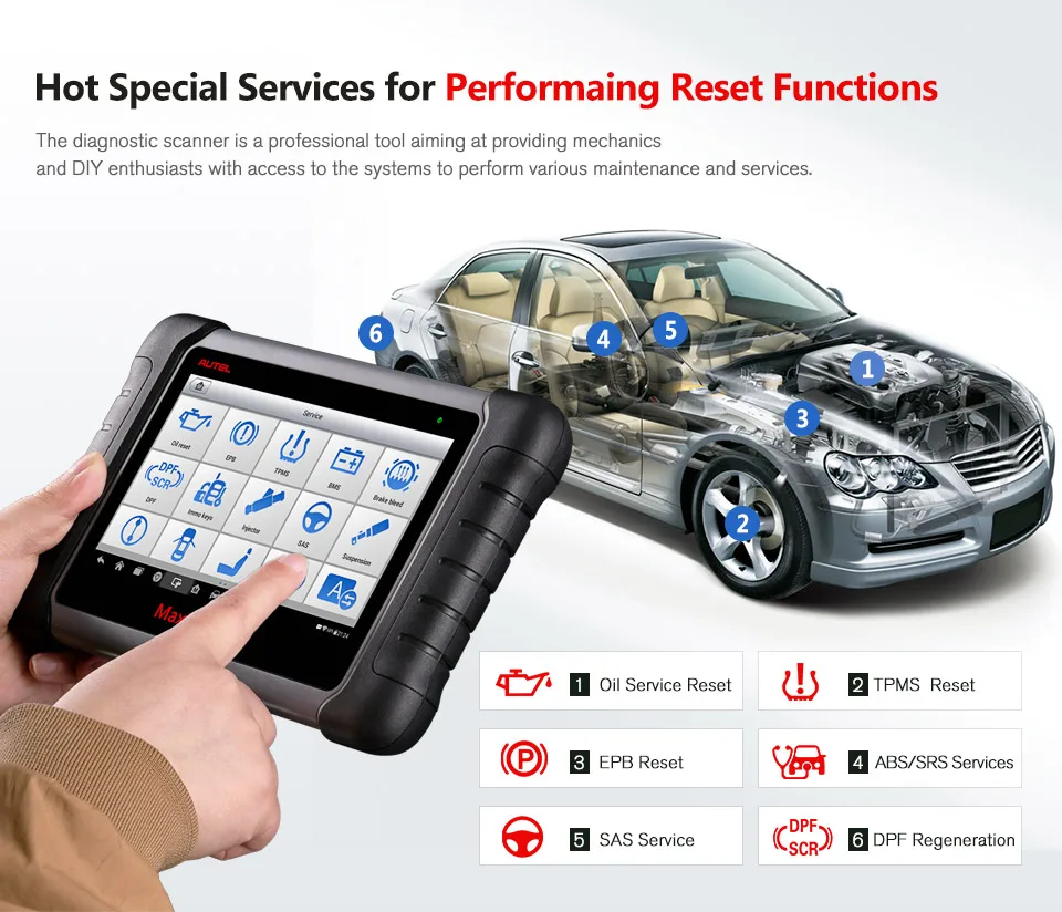 Autel MaxiPRO MP808 диагностический сканер OBD2 тестер диагностика авто автомобиля diagnostic