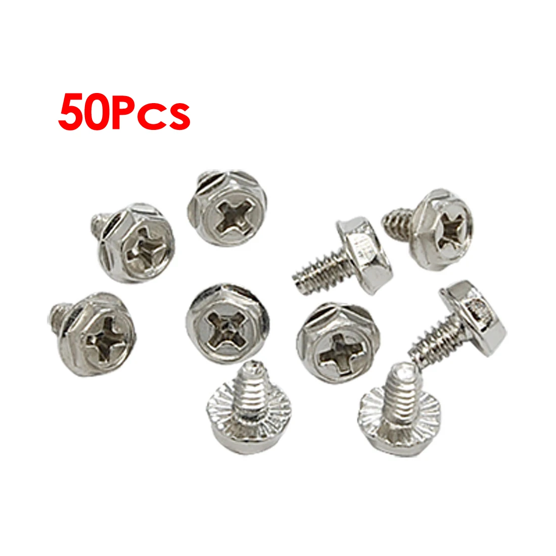 50 Pcs Quadrex Head Short Computer Case Motherboard Screws