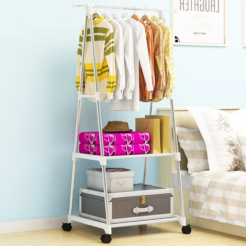 

New style Coat Rack Stainless steel nonwovens Simple Assembly can be removed Bedroom move clothes hanger Convenience wardrobe