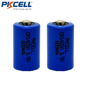 

2PCS PKCELL CR 14250 Battery 1/2 AA 3V 600mAh Cylindrical LiMonO2 Lithium Battery Batteries Bateria Baterias