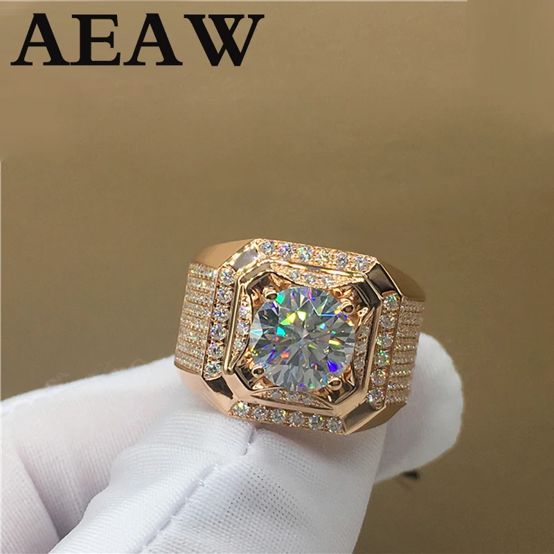 Man Engagement Ring 18k Gold | Au750 18k Gold Ring Man | 18k Au750 Yellow Gold  Ring - Rings - Aliexpress