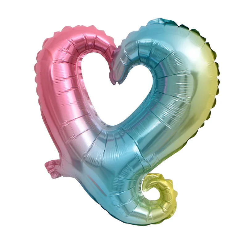 

1PC 18inch Aluminum Balloons Heart-shape Hollow Multi Colors Inflatable Balls For Birthday Party Wedding Home Decoration Supplie