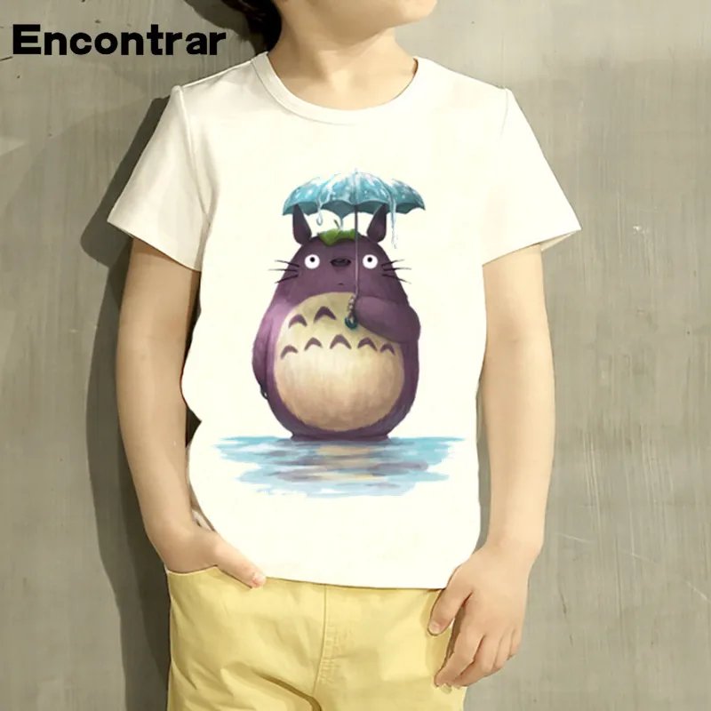 Anime My Neighbor Totoro Cartoon Design Baby Boys/Girl T Shirt Kids Funny Short Sleeve Tops Children Cute T-Shirt HKP2207 | Детская
