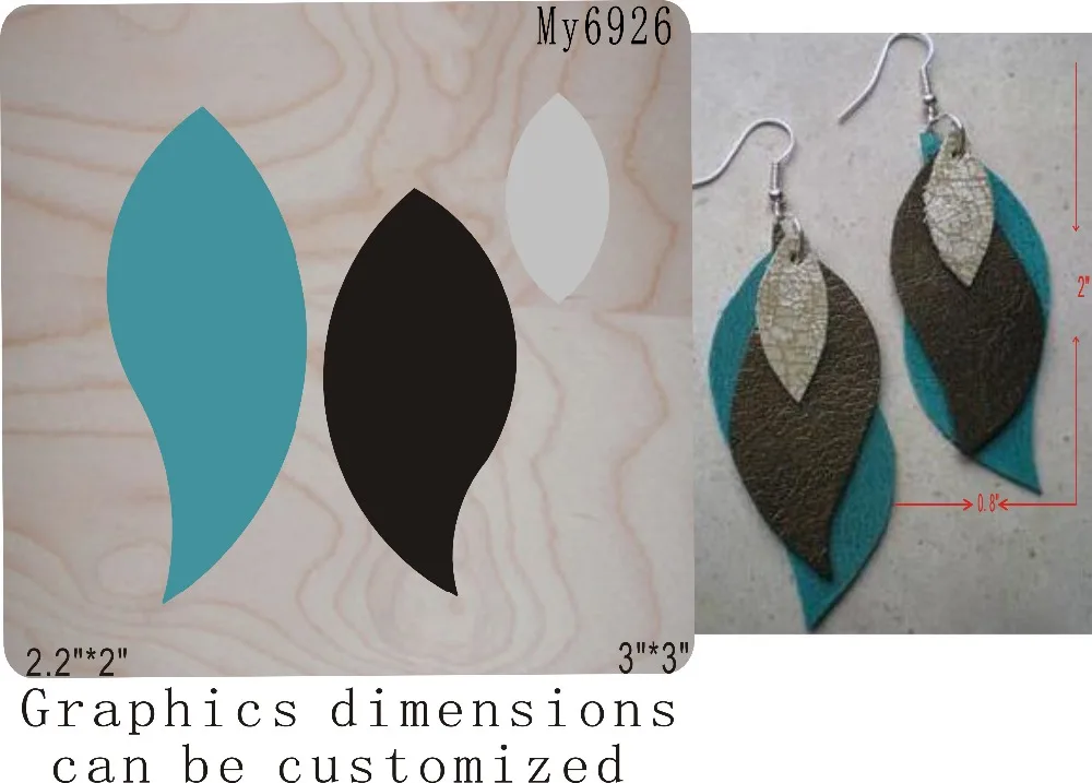 

Leaf Earrings- die cutting & Wooden dies fit /-// Scrabooking