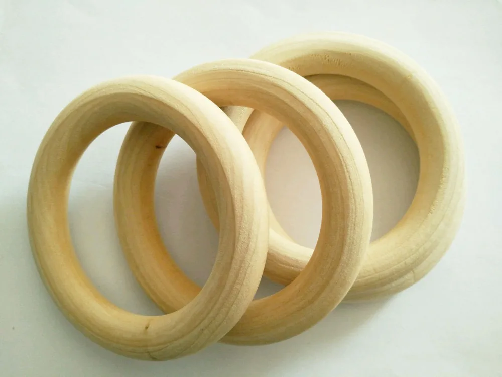 10Pcs/lot Unfinished Teething Ring Outside diameter 9.8cm (3.9 inche ) Natural Wooden Rings JW-0T9 | Украшения и аксессуары