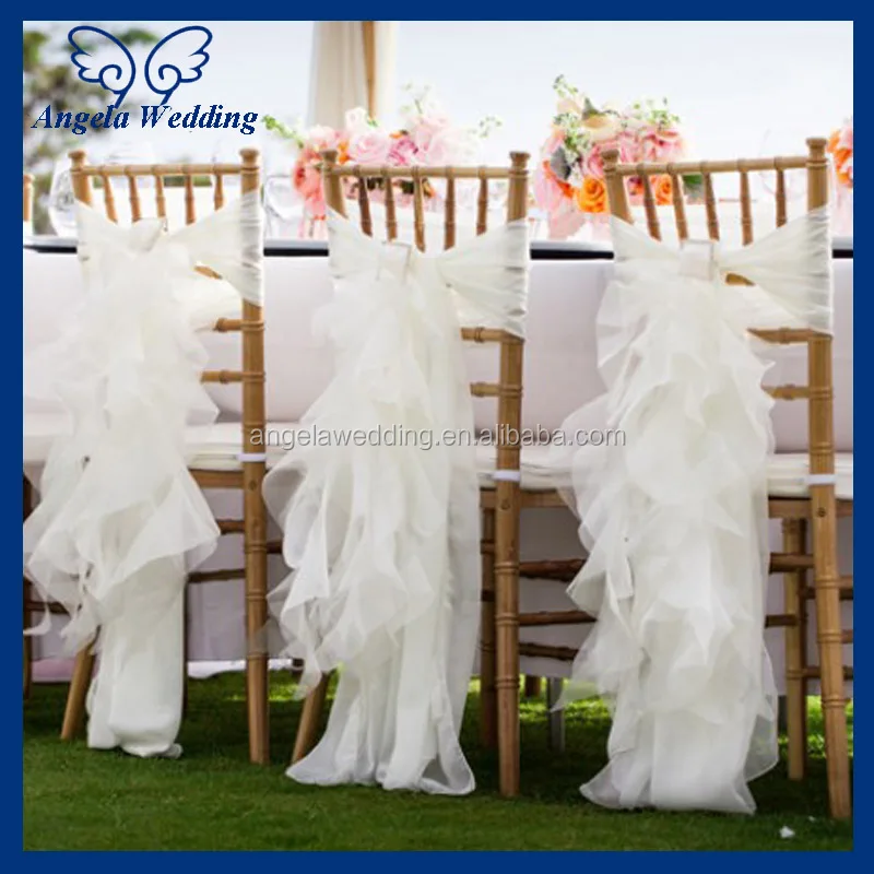 Ch010a Wholesale Cheap Chiffon And Organza White Ruffled Wedding