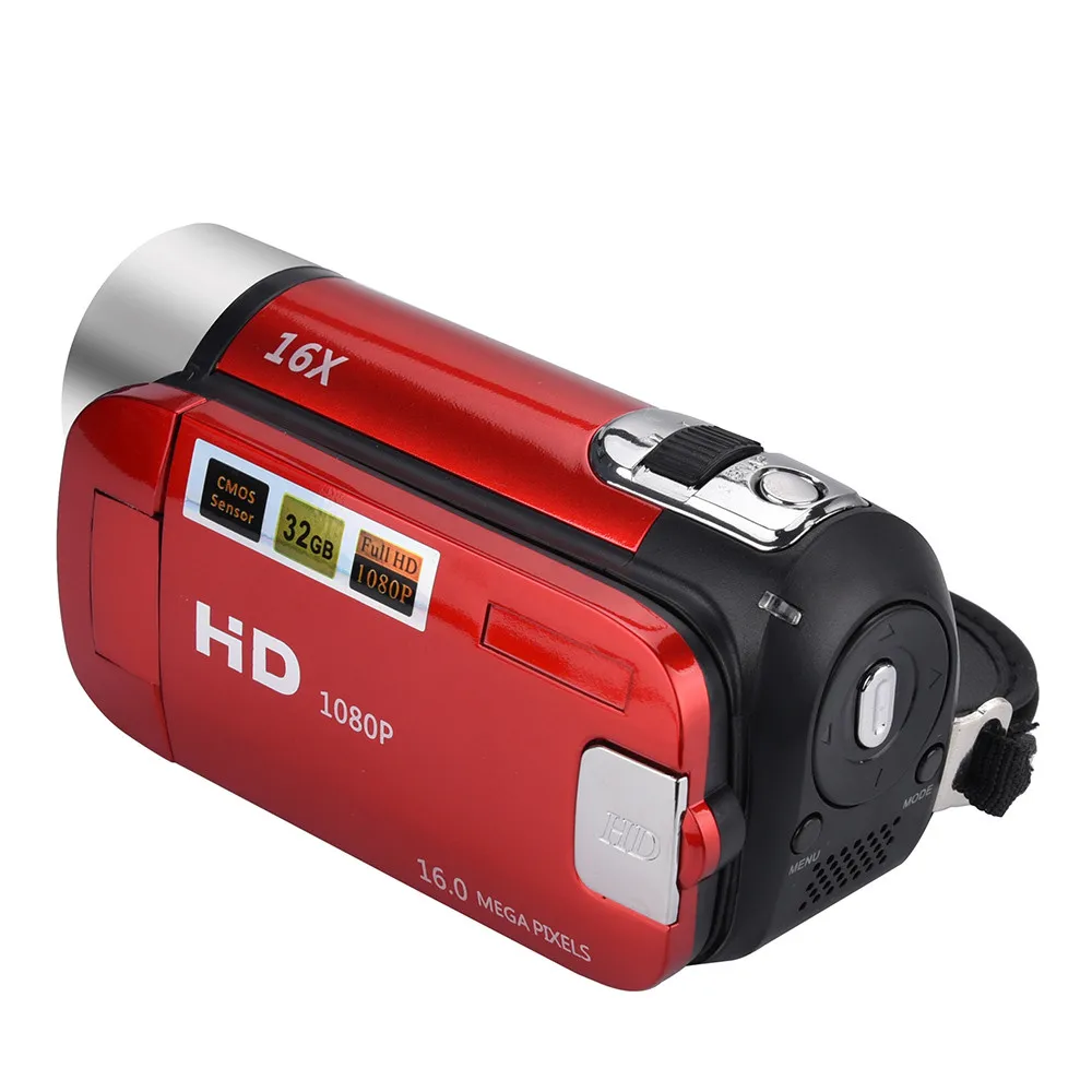 RD 2,7 дюймовый TFT lcd HD 1080P 16MP 16X цифровой зум видеокамера DV камера p45 - Цвет: RD