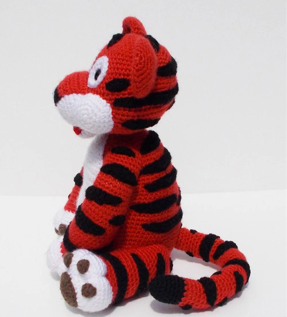 Вязаные игрушки amigurumi погремушка Тигр Номер модели w455
