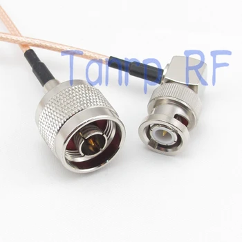 

1PCS RG316 extension cable 3FEET N male to BNC male plug right angle RF adapter connector 1M Pigtail coaxial jumper cable