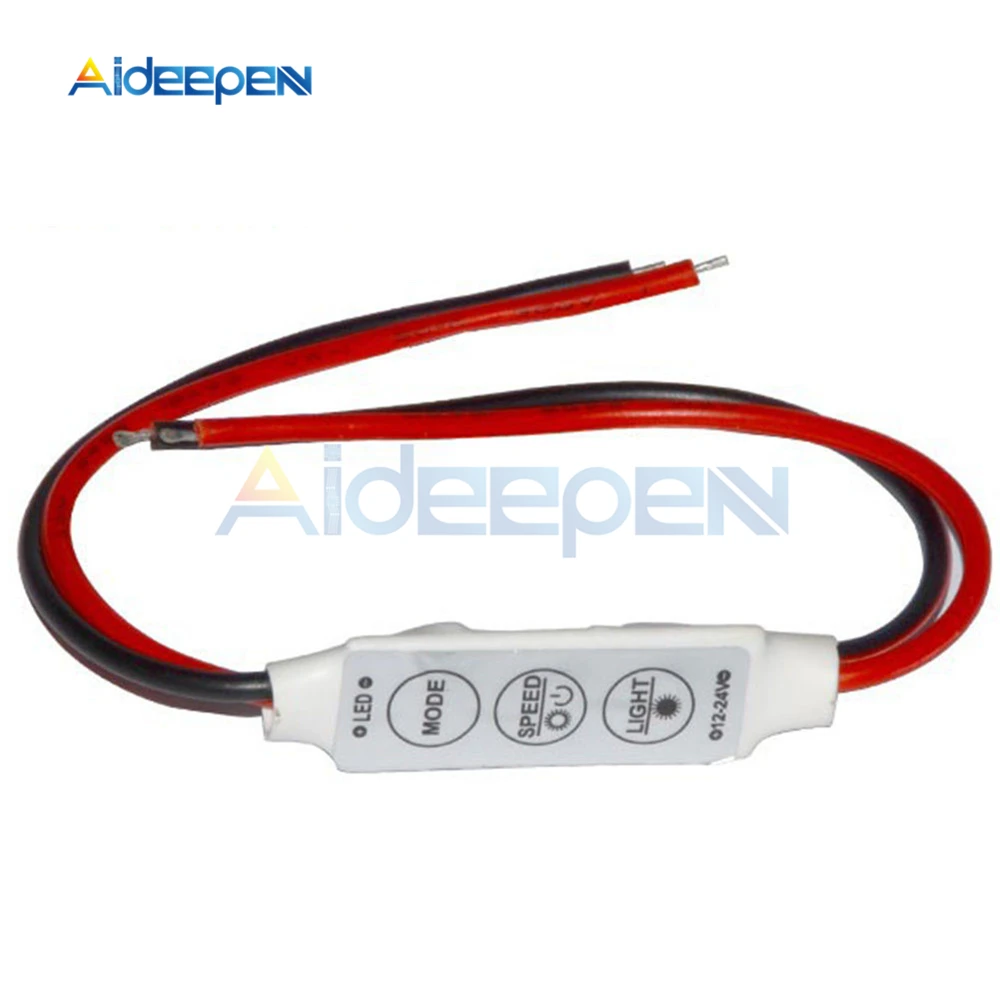

DC 12V Mini 3 Keys Single Color LED Controller Brightness Dimmer Switch for 3528 5050 5630 5730 3014 LED Strip Light