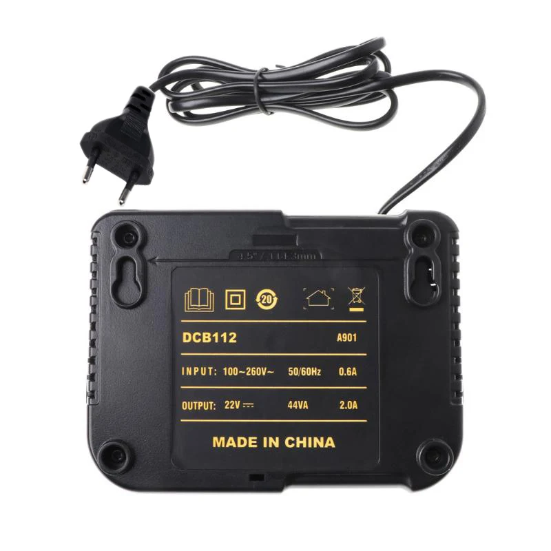 Skup Dcb112 akumulator litowo jonowy ładowarka do obsługi Dewalt 10.8V 12V 14.4V 18V Dcb101 Dcb200 Dcb140 Dcb105 Dcb200 czarny