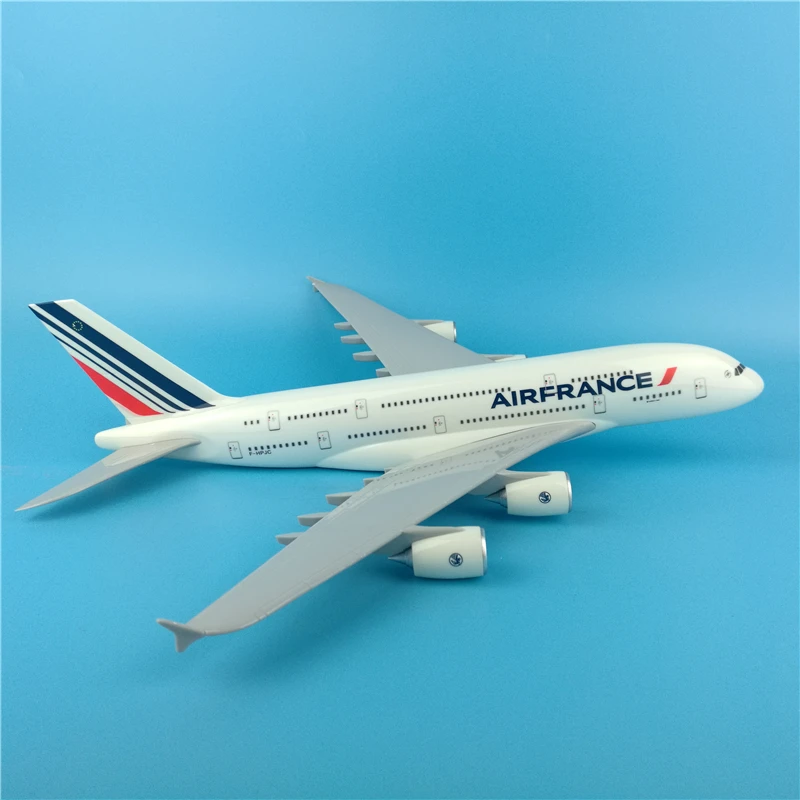 36 см Airbus A380 Французская модель самолетов Air Франция Airbus Модель Франция Международная Смола Модель самолета туристический сувенир