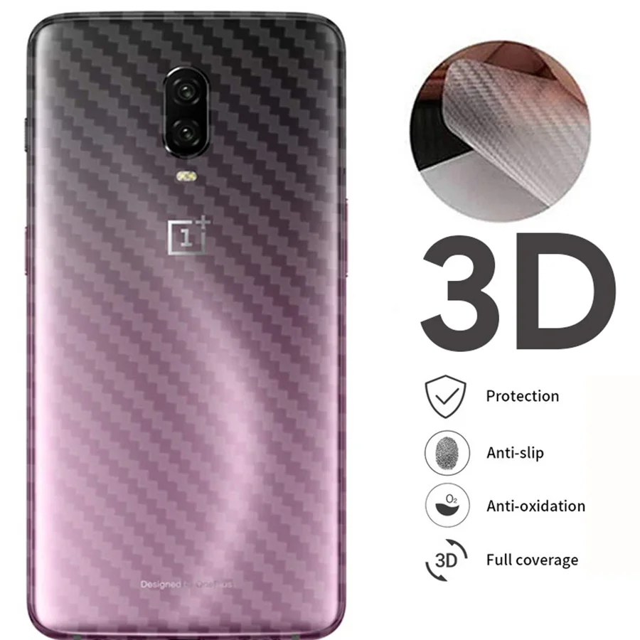

MANLIFU 3Pcs/lot 3D Protective Guard Carbon Fiber Rear Back Screen Protector for OnePlus One Plus 6 6T 5 5T 3 3T Back Cover Film