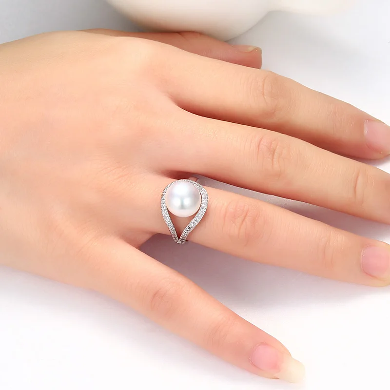 Dainashi 100% Настоящее Жемчужное кольцо пресной воды для Для женщин подарок 925