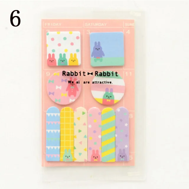 Mini pink Мини Kawaii Кот панда блокнот для заметок клейкая бумага для заметок наклейки планировщик блокнот самоклеящийся милый Post It Note корейские канцелярские принадлежности - Цвет: Mini pink