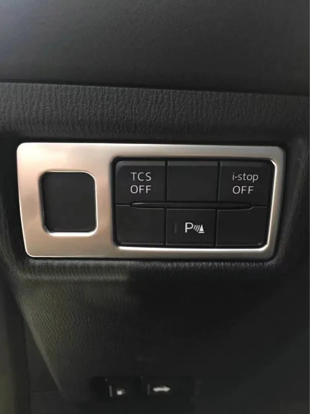 

Car Dashboard Function Switch Button COver Trim For Mazda CX-5 KF CX5 2017 2018 Trunk Switch Matte Chrome Inner Accessories