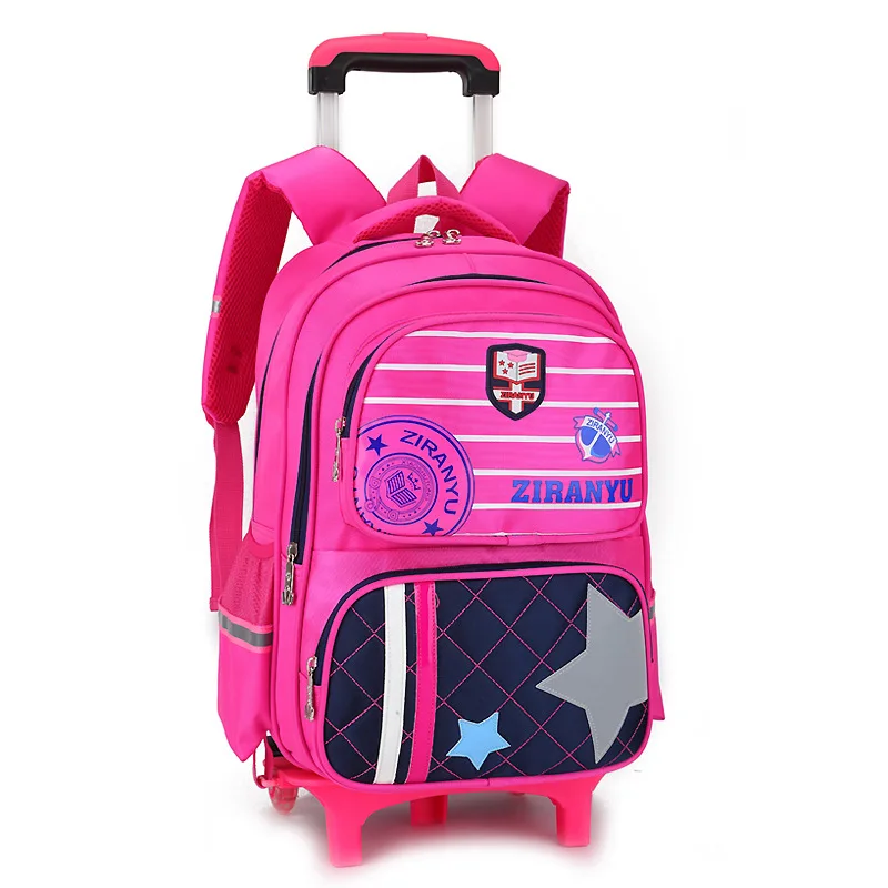 2018 waterproof Trolley school backpacks Girls children School Bags