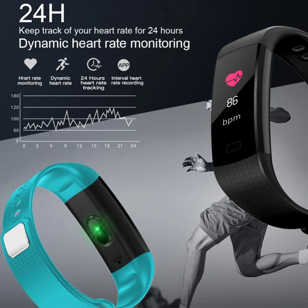 Y5 Smart Band Watch fitness bracelet smart wristband Color Screen Heart Rate Activity Fitness tracker Smart Electronics Bracelet