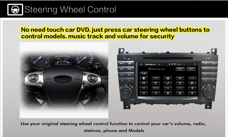 Cheap 7"Android 9.0 Car DVD for Mercedes Benz C Class W203 2004-2007 c200 C230 C240 C320 C350 CLK W209 2005 Sat Navi GPS Radio WiFi 10