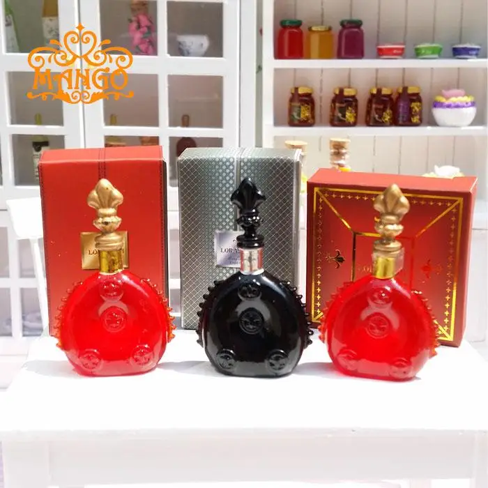 1 12 Scale Dollhouse Miniatures Dining Drink Wine with the carton packaging 3pcs Free shipping