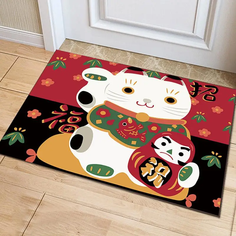 Фортуна коврик с изображением кошки гостиная ковер Декор кухня спальня коврик для ног - Цвет: Белый