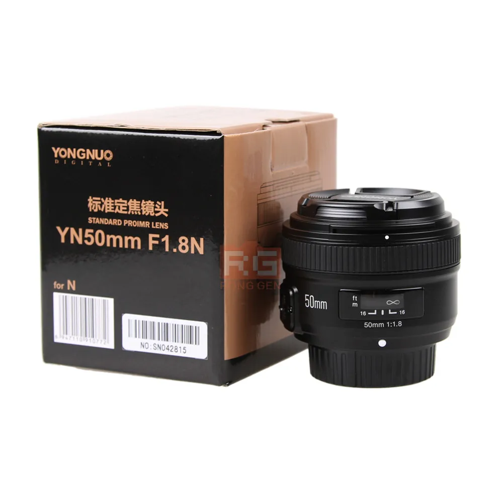 YONGNUO YN 50 мм f/1.8 AF объектив yn50mm диафрагма автофокусом большой апертурой для цифровых зеркальных фотокамер Nikon Камера как AF-S 50 мм 1.8 г