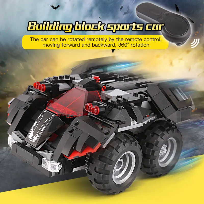

RC Remote Control Batmobile Compatible LegoSet 76112 Technic DC Comic Super Heroes Building Blocks Bricks Educational Toys Gifts