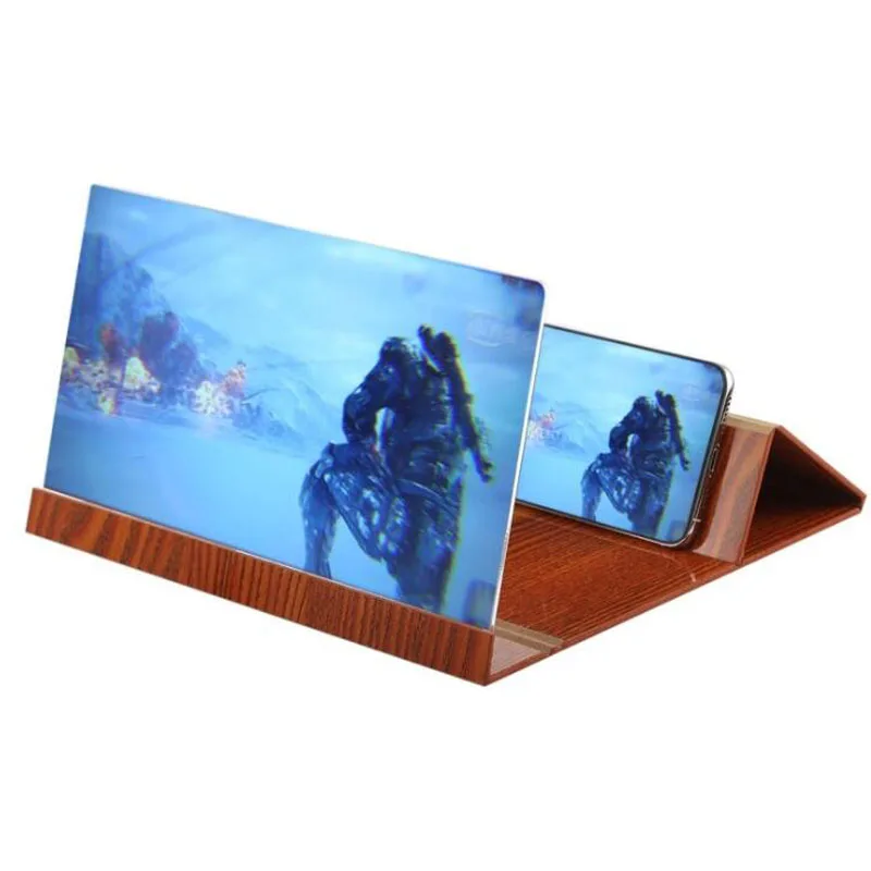 

3D Magnifier HD Eye Protection Universal 12 Inch 3D Mobile Phone Screen Folding Mobile Phone Stand Amplifier