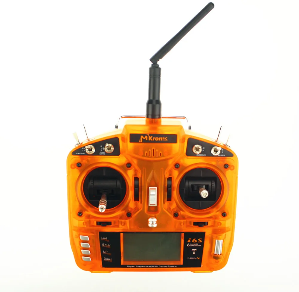 Full Range 2.4GHz 6 CH Transmitter W/ Large LCD display W/ MK610 RX Receiver Surpass DX6i JR FUTABA VS flysky