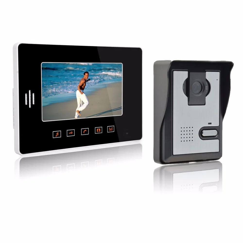 Video doorbell wired ring bell 7 inch display screen touch