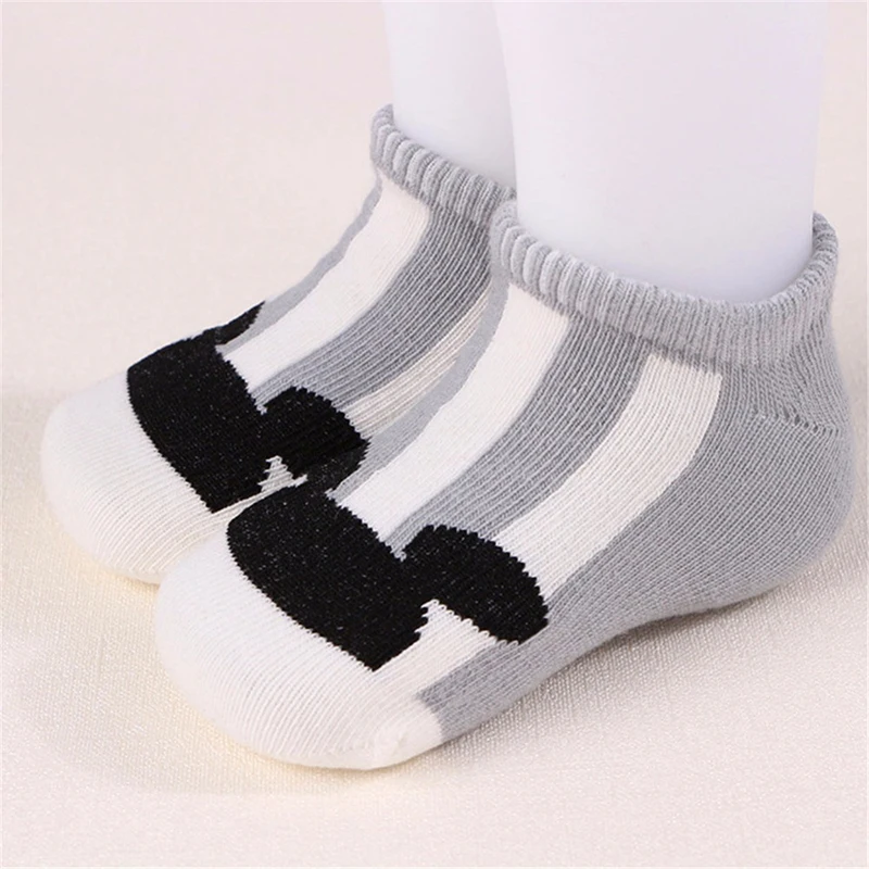 KiDaDndy/милые хлопковые носки с изображением животных для малышей с силиконовой подошвой; нескользящие носки-тапочки для малышей; LL104R