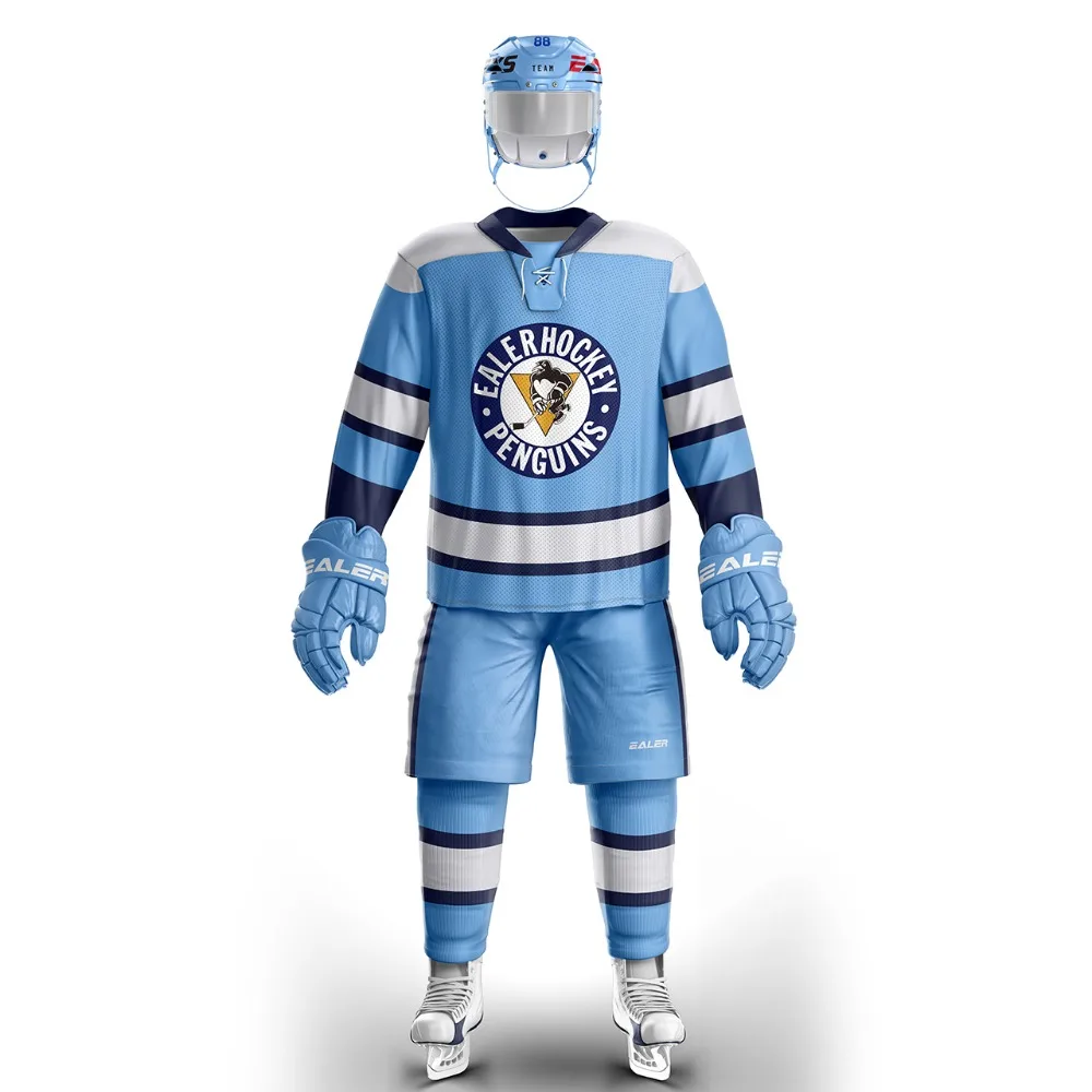 Printing Penguin Logo ice hockey jersey 