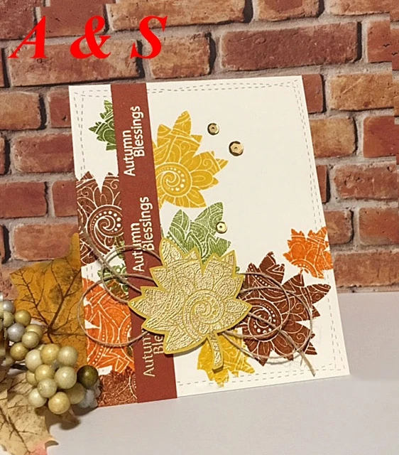 

Z40 CLEAR STAMPS cutting dies leaf Scrapbook Card album paper craft silicon rubber roller transparent stamps