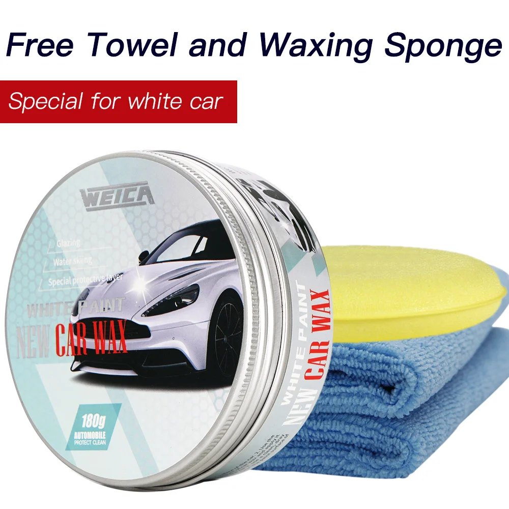 White Car Wax Carnauba Glossy Paint Hard Wax Coating Nano Increase